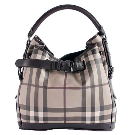 Burberry Smoked Check Hobo Bag 